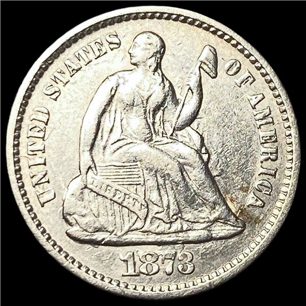 1873 Seated Liberty Half Dime CLOSELY   UNCIRCULATED