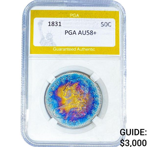 1831 Capped Bust Half Dollar PGA AU58+