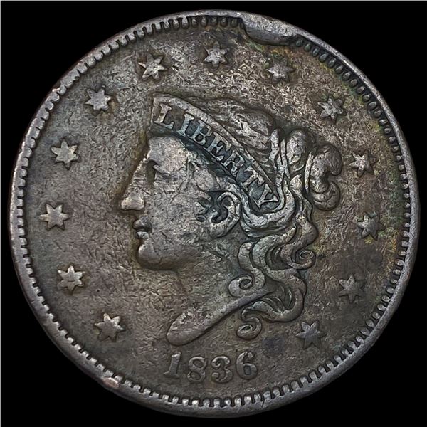1836 Coronet Head Large Cent LIGHTLY   CIRCULATED