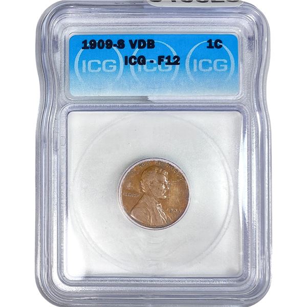 1909-S Wheat Cent ICG F12