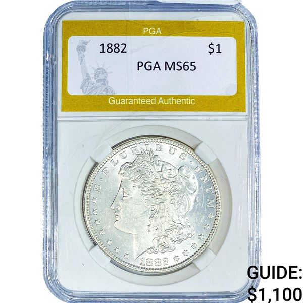 1882 Morgan Silver Dollar PGA MS65