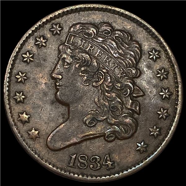 1834 Classic Head Half Cent CHOICE AU