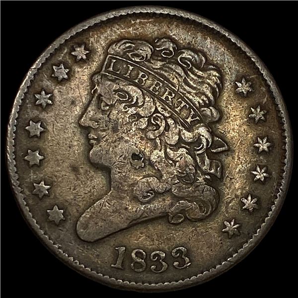 1833 Capped Bust Half Cent HIGH GRADE