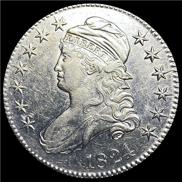 1824 Silver Capped Bust Half Dollar CHOICE AU