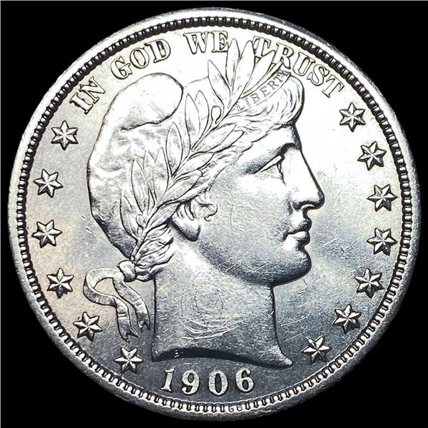 1906 Silver Barber Half Dollar CLOSELY   UNCIRCULATED