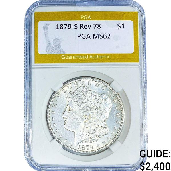 1879-S Rev 78 Morgan Silver Dollar PGA MS62