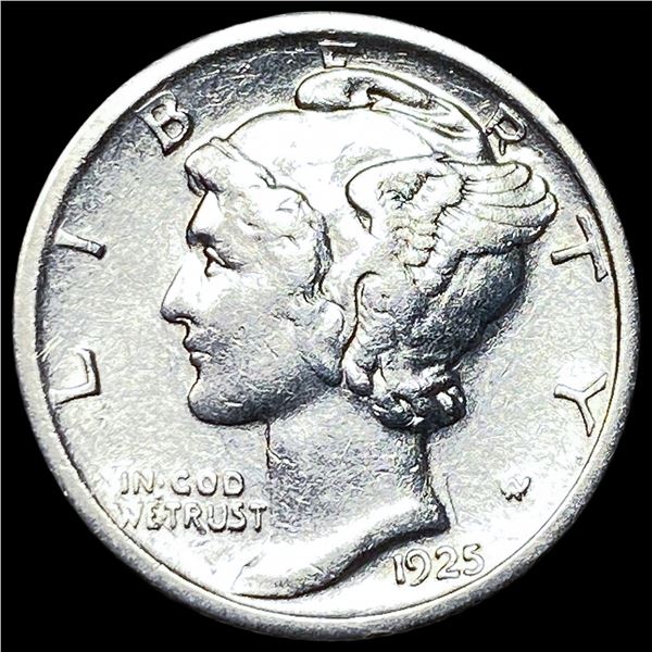 1925-S Silver Mercury Dime CLOSELY   UNCIRCULATED