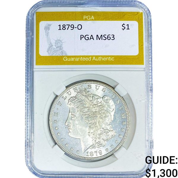 1879-O Morgan Silver Dollar PGA MS63