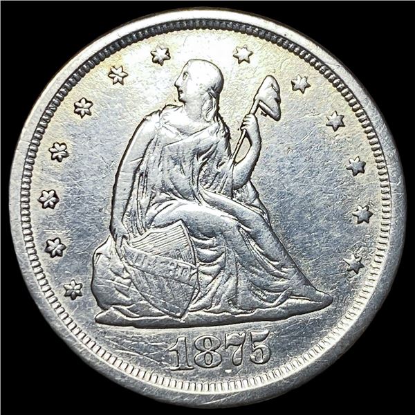 1875-S Silver Twenty Cents NEARLY   UNCIRCULATED