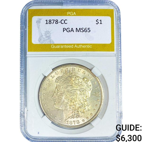 1878-CC Morgan Silver Dollar PGA MS65