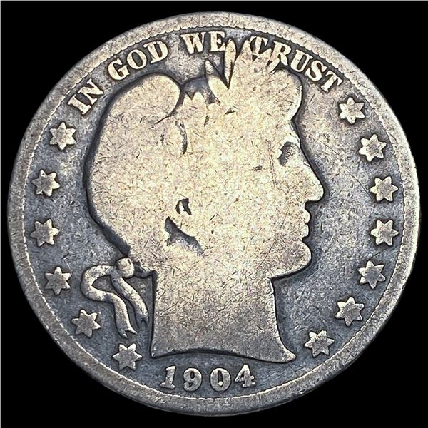 1904-S Silver Barber Half Dollar NICELY   CIRCULATED