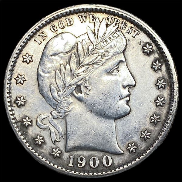 1900-S Silver Barber Quarter CHOICE AU