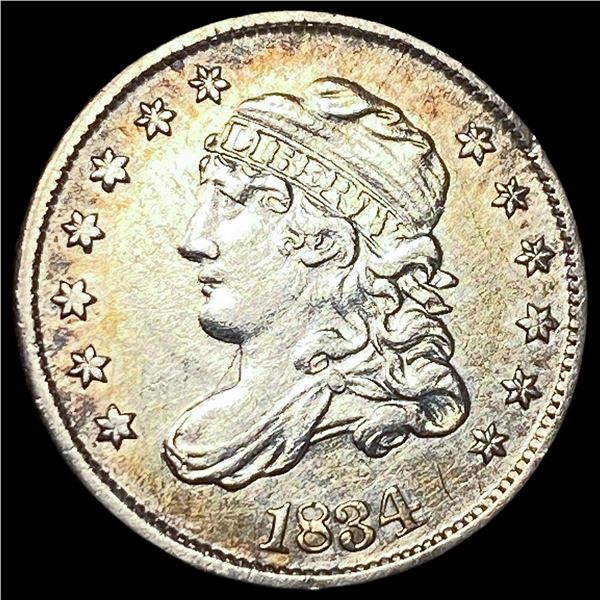 1834 Capped Bust Half Dime CLOSELY   UNCIRCULATED