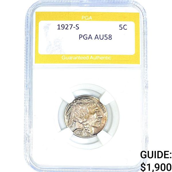 1927-S Buffalo Nickel PGA AU58