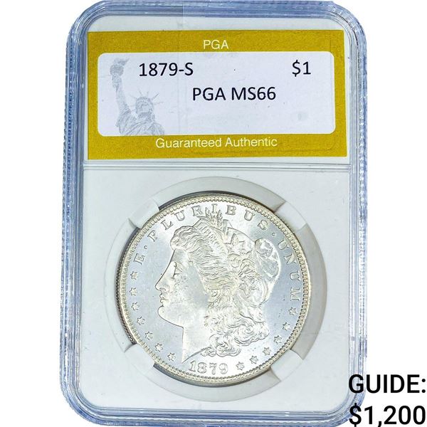 1879-S Morgan Silver Dollar PGA MS66