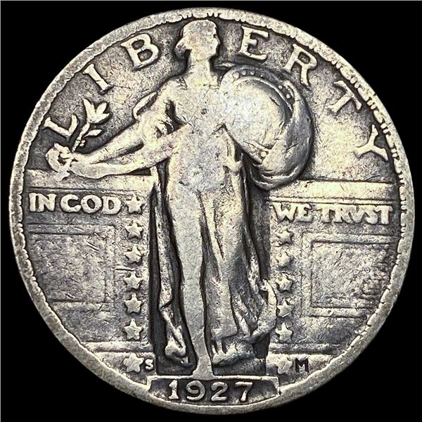 1927-S Silver Standing Liberty Quarter   LIGHTLY CIRCULATED