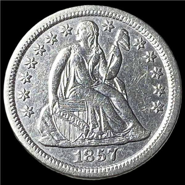1857-O Silver Seated Liberty Dime CLOSELY  UNCIRCULATED
