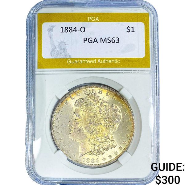 1884-O Morgan Silver Dollar PGA MS63