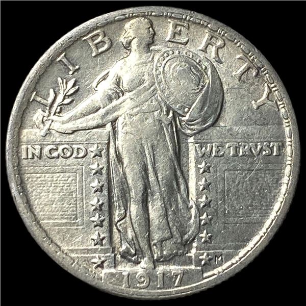 1917 Type 2 Standing Liberty Quarter CLOSELY  UNCIRCULATED
