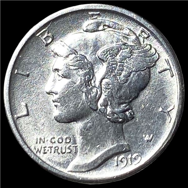 1919-D Silver Mercury Dime CHOICE BU