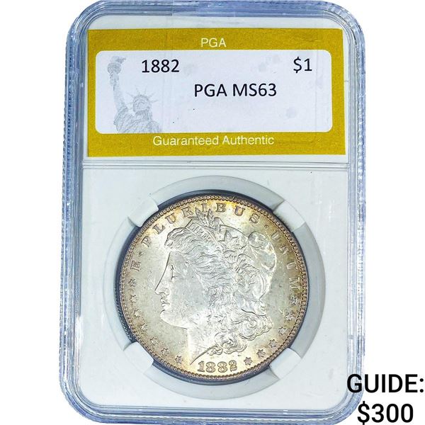 1882 Morgan Silver Dollar PGA MS63