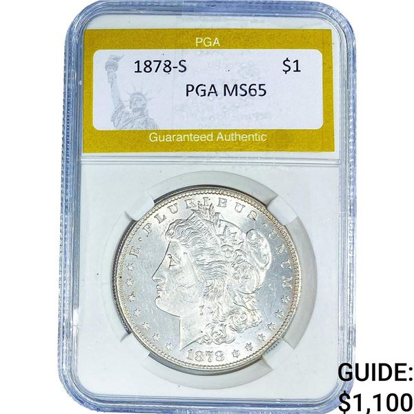 1878-S Morgan Silver Dollar PGA MS65
