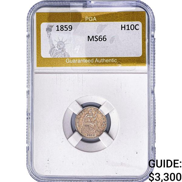 1859 Seated Liberty Half Dime PGA MS66