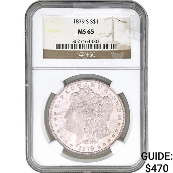 1879-S Morgan Silver Dollar NGC MS65