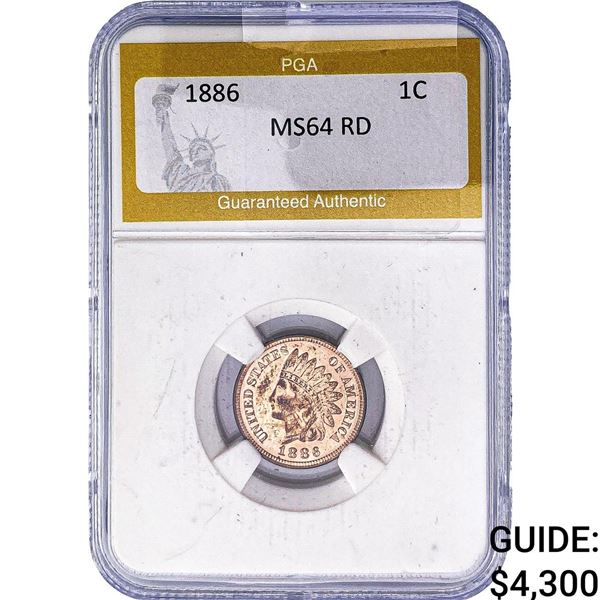 1886 Indian Head Cent PGA MS64 RD
