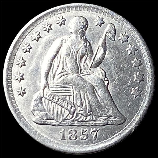 1857 Silver Seated Liberty Half Dime  UNCIRCULATED