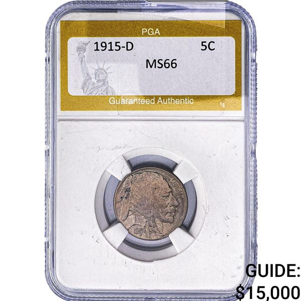 1915-D Buffalo Nickel PGA MS66