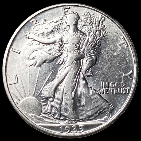 1935-D Silver Walking Liberty Half Dollar  UNCIRCULATED