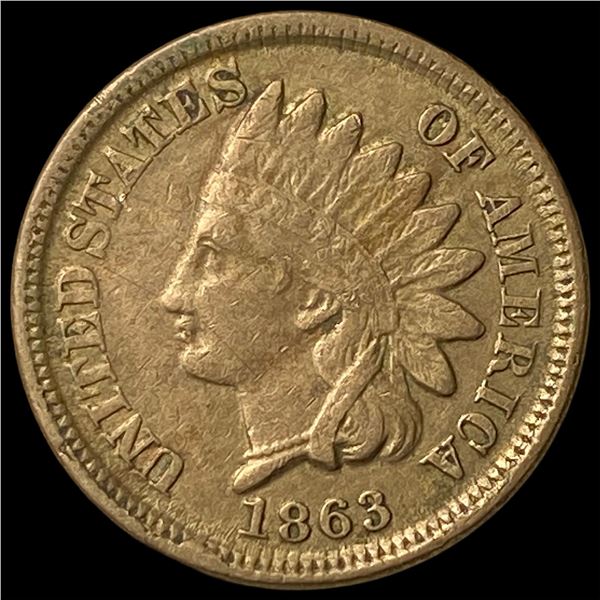 1863 Indian Head Cent NEARLY UNCIRCULATED