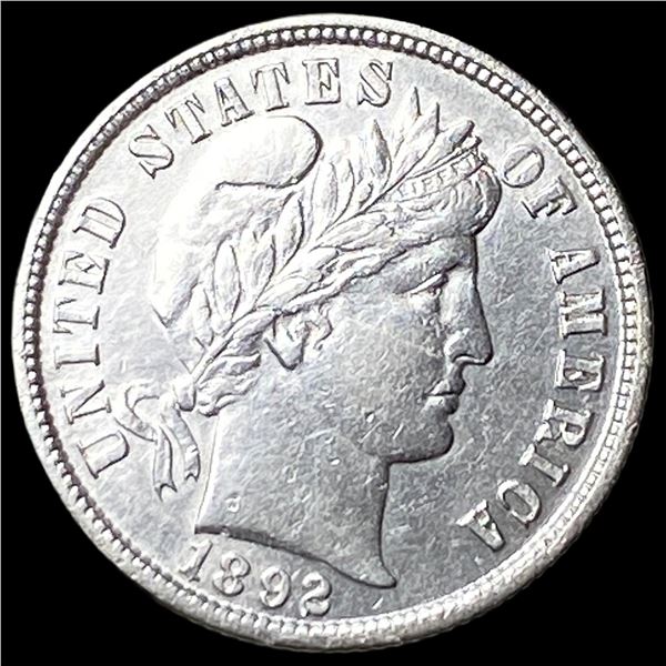 1892 Silver Barber Dime CLOSELY UNCIRCULATED