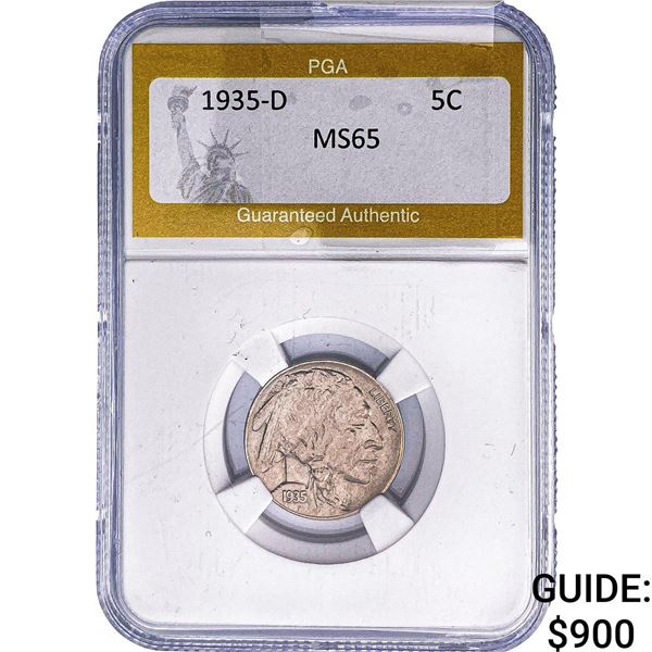 1935-D Buffalo Nickel PGA MS65