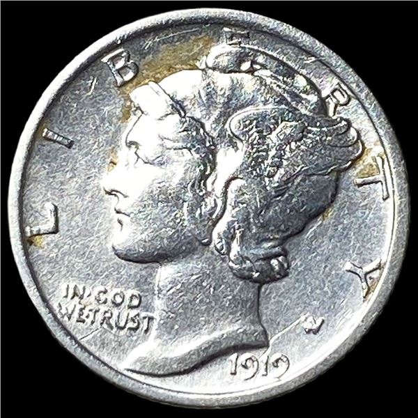 1919 Silver Mercury Dime CLOSELY UNCIRCULATED