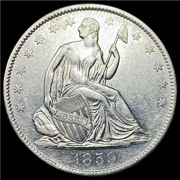 1859-O Silver Seated Liberty Half Dollar  CLOSELY UNCIRCULATED