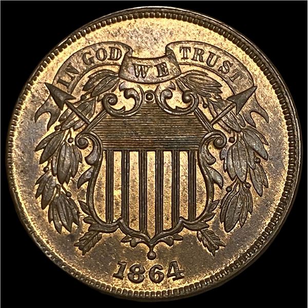 1864 RB Two-Cent Piece UNCIRCULATED
