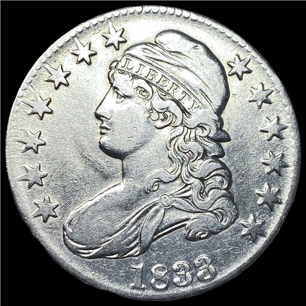 1833 Capped Bust Half Dollar NEARLY  UNCIRCULATED