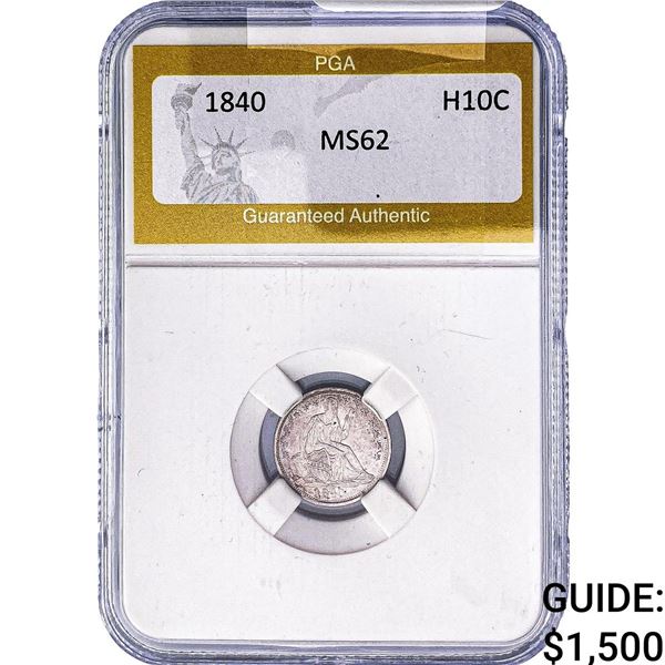 1840 Seated Liberty Half Dime PGA MS62