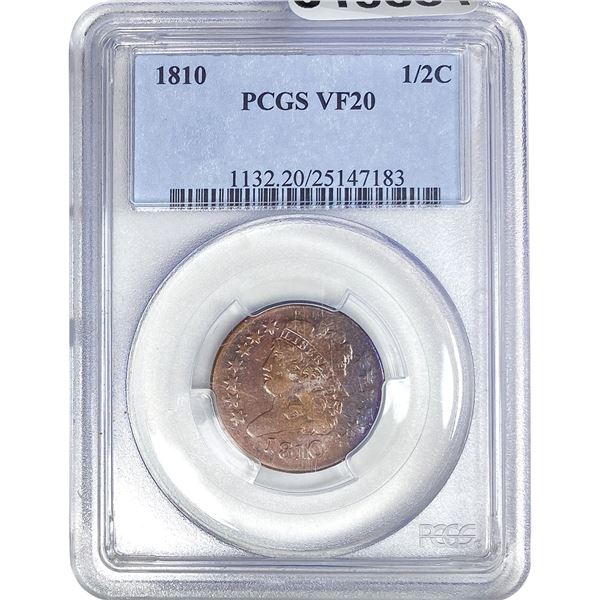 1810 Classic Head Half Cent PCGS VF20