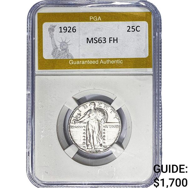 1926 Standing Liberty Quarter PGA MS63 FH