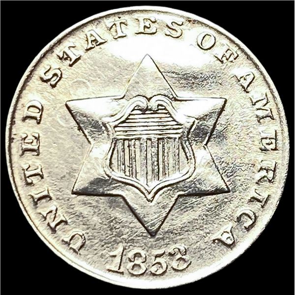 1853 Silver Three-Cent Piece UNCIRCULATED