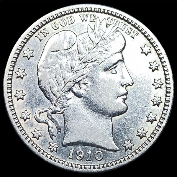 1910 Silver Barber Quarter CLOSELY  UNCIRCULATED