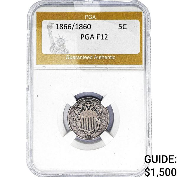 1866/1860 Shield Nickel PGA F12