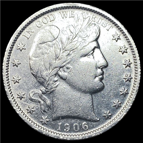 1906-O Silver Barber Half Dollar NEARLY  UNCIRCULATED