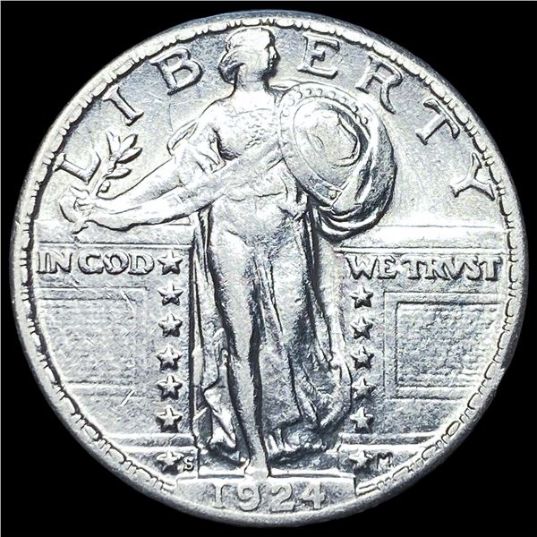 1924-S Silver Standing Liberty Quarter  CLOSELY UNCIRCULATED
