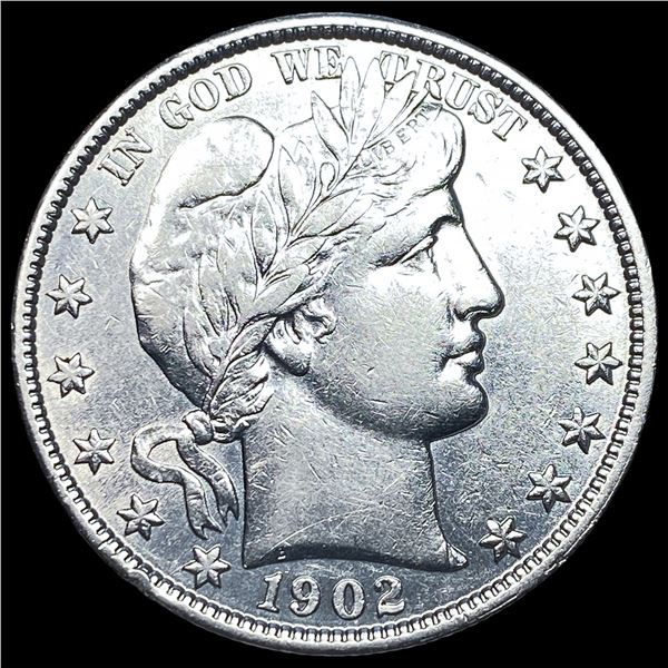 1902 Silver Barber Half Dollar CLOSELY  UNCIRCULATED