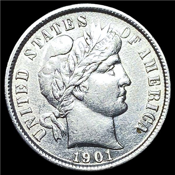 1901 Silver Barber Dime CLOSELY UNCIRCULATED