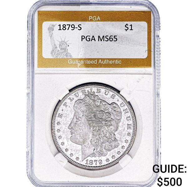 1879-S Morgan Silver Dollar PGA MS65